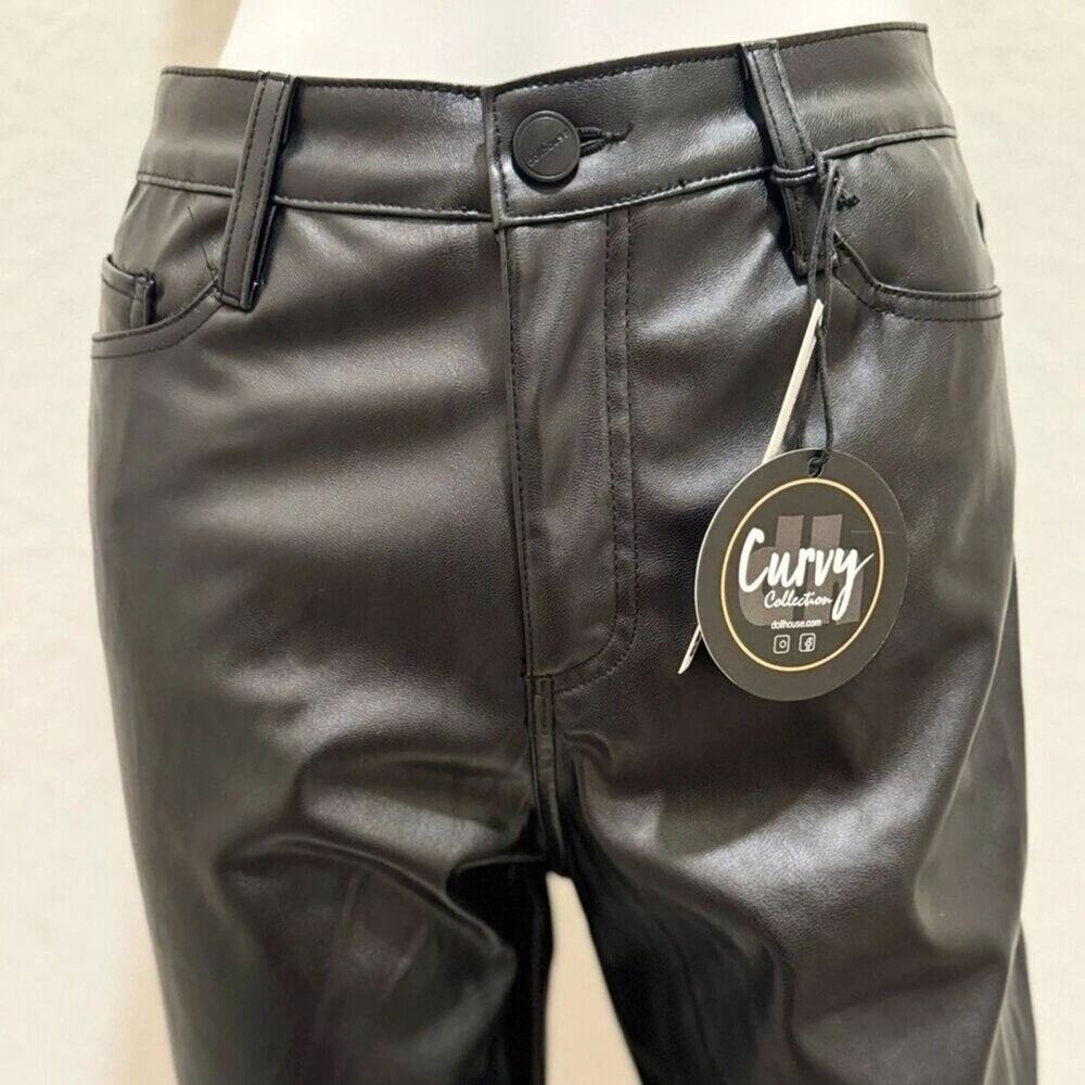 Dollhouse Wide Leg Vegan Leather Pants, Black Size 5 NWT - Picture 4 of 4